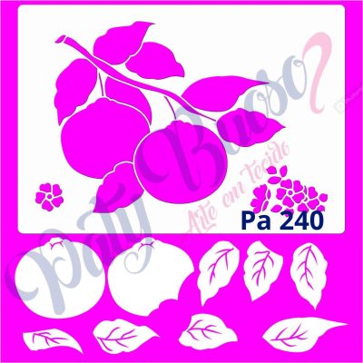 Pa 240 - Tangerina com Stencil - 21x29