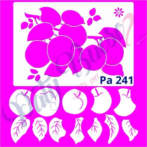 Pa 241 - Ameixa com Stencil - 21x29
