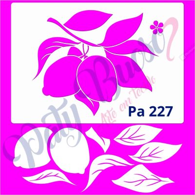 Pa 227 - Limões com stencil - 21x29