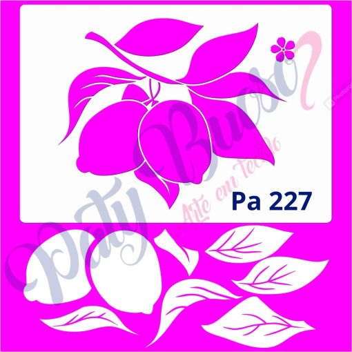 Pa 227 - Limões com stencil - 21x29