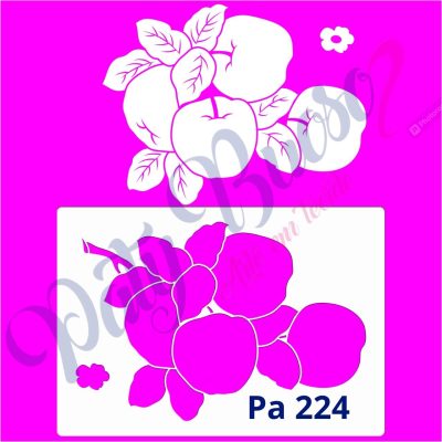 Pa 224 - Maçãs com Stencil - 21x29