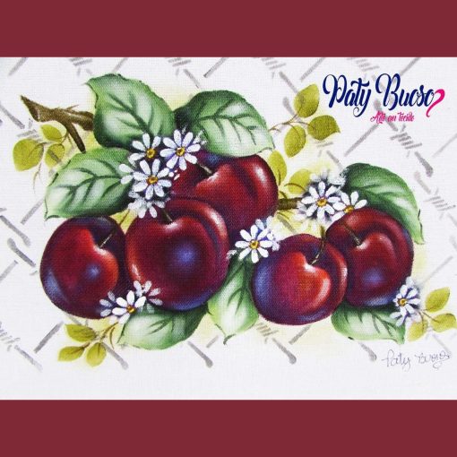 Pa 241 - Ameixa com Stencil - 21x29 - Imagem 5