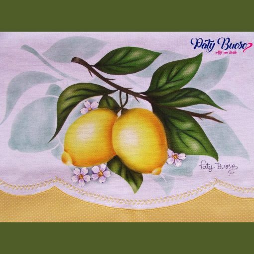 Pa 227 - Limões com stencil - 21x29 - Imagem 2
