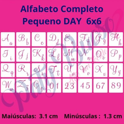 Alfabeto Completo Pequeno DAY  6x6