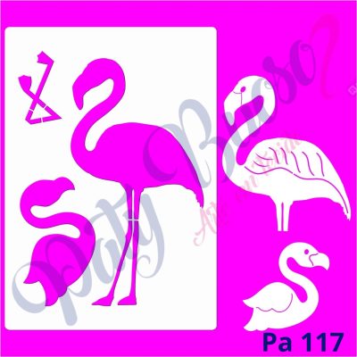 Pa 117 - Flamingo e Flamingo Bebê 21x29