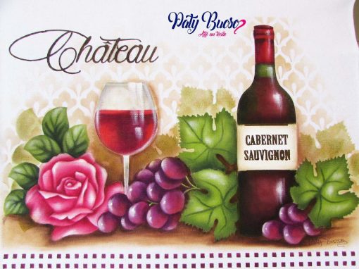 Pa 177 - Projeto de Arranjo com uvas e Rosa - 50x29 - Imagem 2