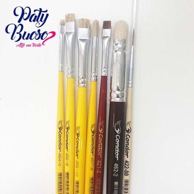Kit  de pincéis básicos para Pintura em Tecido