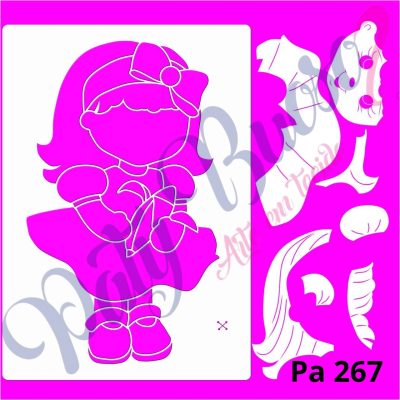 Pa 267 - kit Boneca Bananinha com Stencil