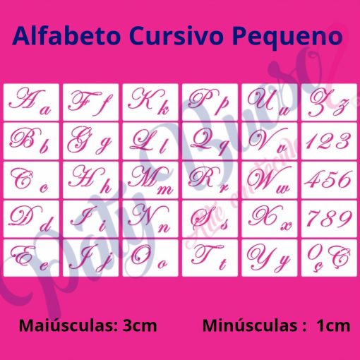 Alfabeto Cursivo Pequeno - 7x5