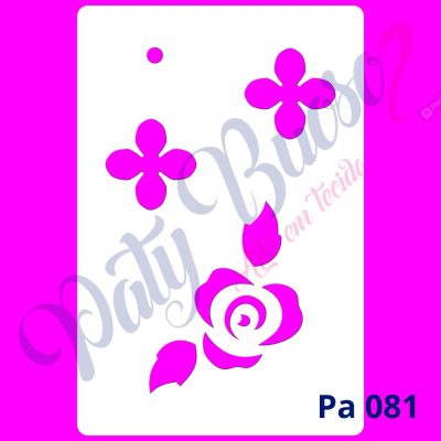 Pa 081-  Florzinhas com Rosinha (Pequeno) 8x12