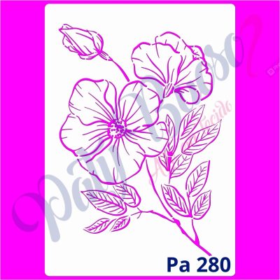Pa 280 - Flor Rosa Silvestre - 21x29