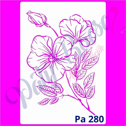 Pa 280 - Flor Rosa Silvestre - 21x29