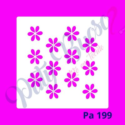 Pa 199 - Estampa de Margaridinhas - 14x14
