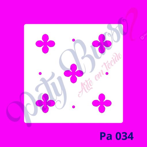 Pa 034 - Florzinha para Hortênsias - 14x14