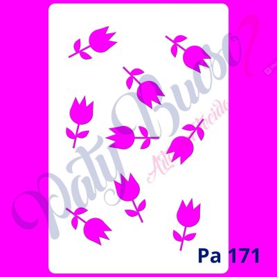 Pa 171 - Estampas de Tulipinhas  (M) 8x12