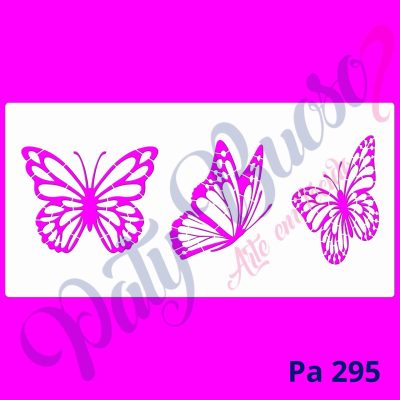 Pa 295-Trio de Borboletas 14x28