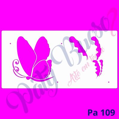 Pa 109  - Borboleta de Lado 12x24