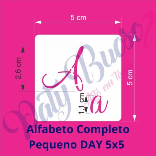 Alfabeto  Completo Pequeno DAY  5x5 - Imagem 2