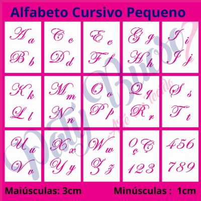 Alfabeto Cursivo Pequeno 7x5