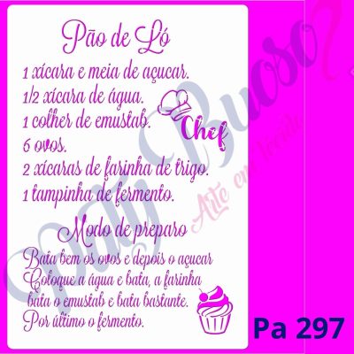 Pa 297 - Receita Pão de Ló - 21x29