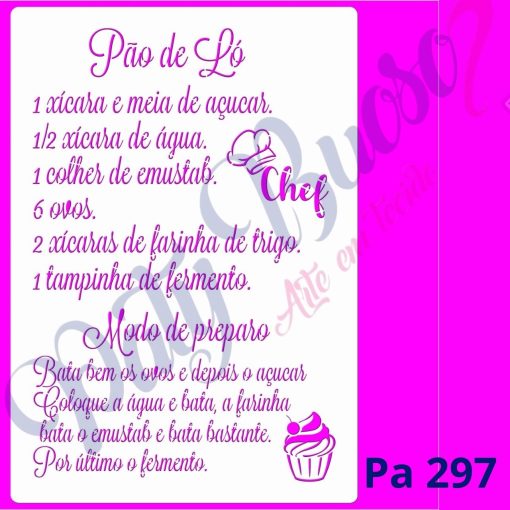 Pa 297 - Receita Pão de Ló - 21x29
