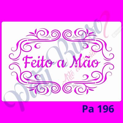 Pa 196 - Medalhão Feito à Mão - 18x12