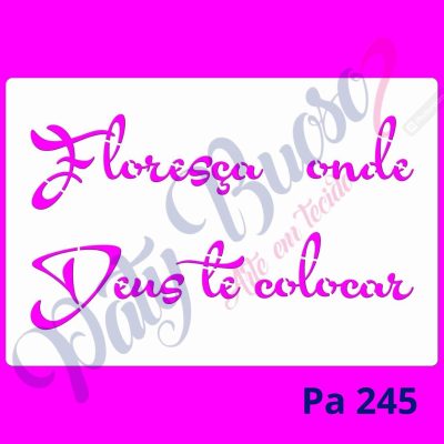 Pa 245 - Frase: Floresça onde... 12x18