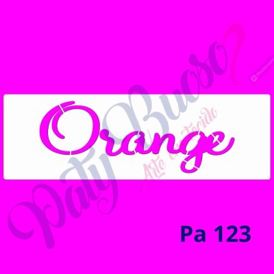 Pa 123 - Palavra Orange - 25x8