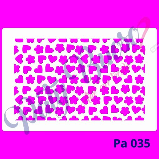 Pa 035 - Coraçõezinhos com Florzinhas - 18x12