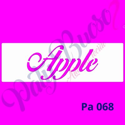 Pa 068 - Apple (Palavra) 25x8