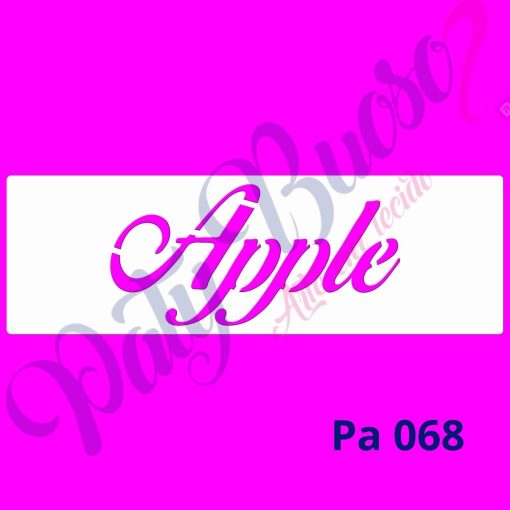 Pa 068 - Apple (Palavra) 25x8