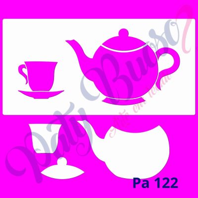 Pa 122 - Conjunto de Bule e Xícara - 14x28