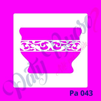 Pa 043 -  Vaso Decorado Medio - 14x14
