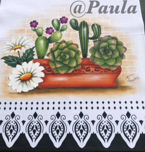 Pa 043 -  Vaso Decorado Medio - 14x14 - Imagem 3