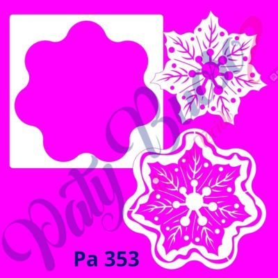 Pa 353 - Bolacha Flor Natalina -14x14