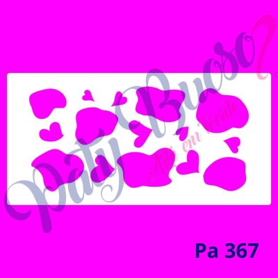 Pa 367 - Manchas de Vaquinha e Corações - 30x14
