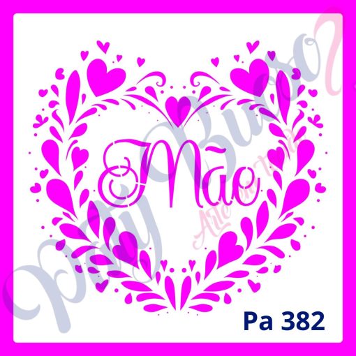 Pa 382 - Coração Mãe - 20x20