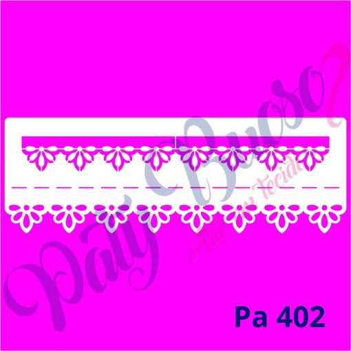 Pa 402 - Renda Dupla com Pesponto - 25x8