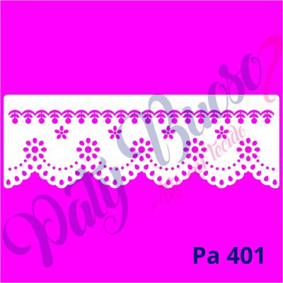 Pa 401 -  Renda Bordado Inglês - 25x8