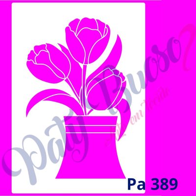 Pa 389 - Vaso com Tulipas - 21x29