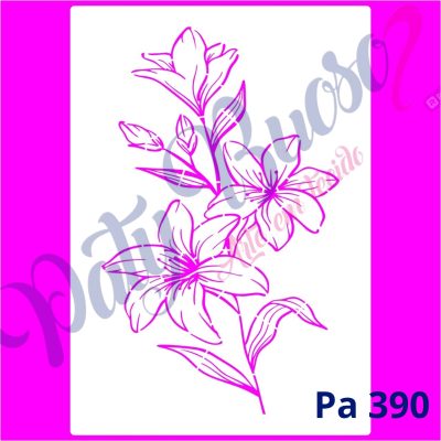 Pa 390 - Galho de Lírios - 21x29
