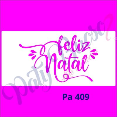 Pa 409 - Frase Feliz Natal II - 30X14