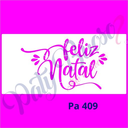Pa 409 - Frase Feliz Natal II - 30X14