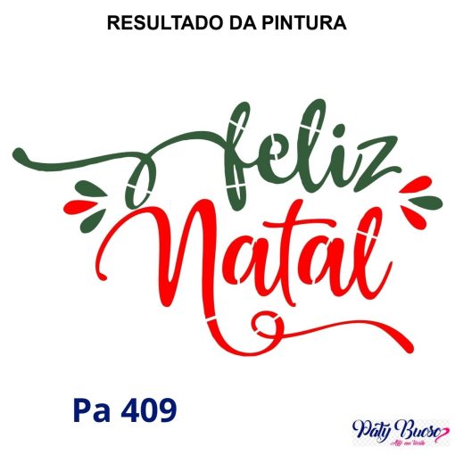 Pa 409 - Frase Feliz Natal II - 30X14 - Imagem 2