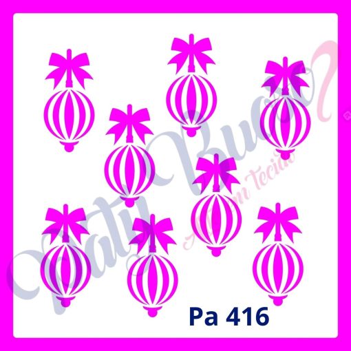 Pa 416 - Estampa Bolinhas de Natal - 14x14