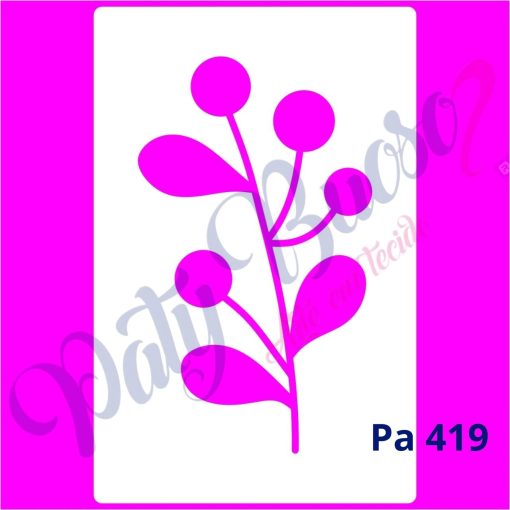 Pa 419 - Azevinho com folhas - 12x8