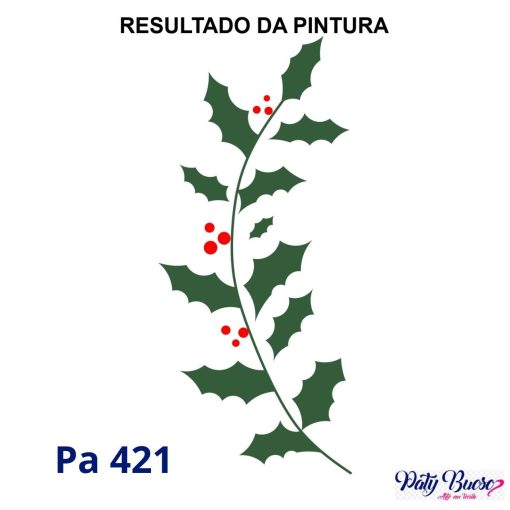 Pa 421 - Ramo azevinho curvo - 12x8 - Imagem 2