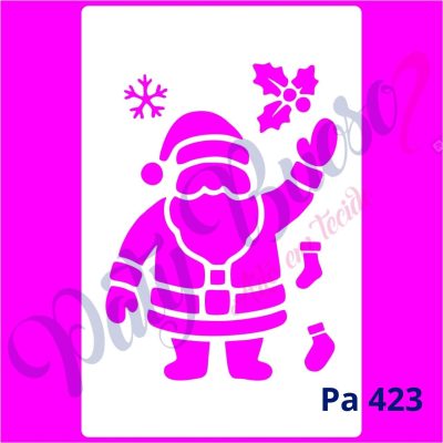 Pa 423 - Estampa Papai Noel - 12x8
