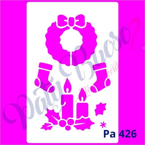 Pa 426 - Estampa Guirlanda e Velas - 12x8