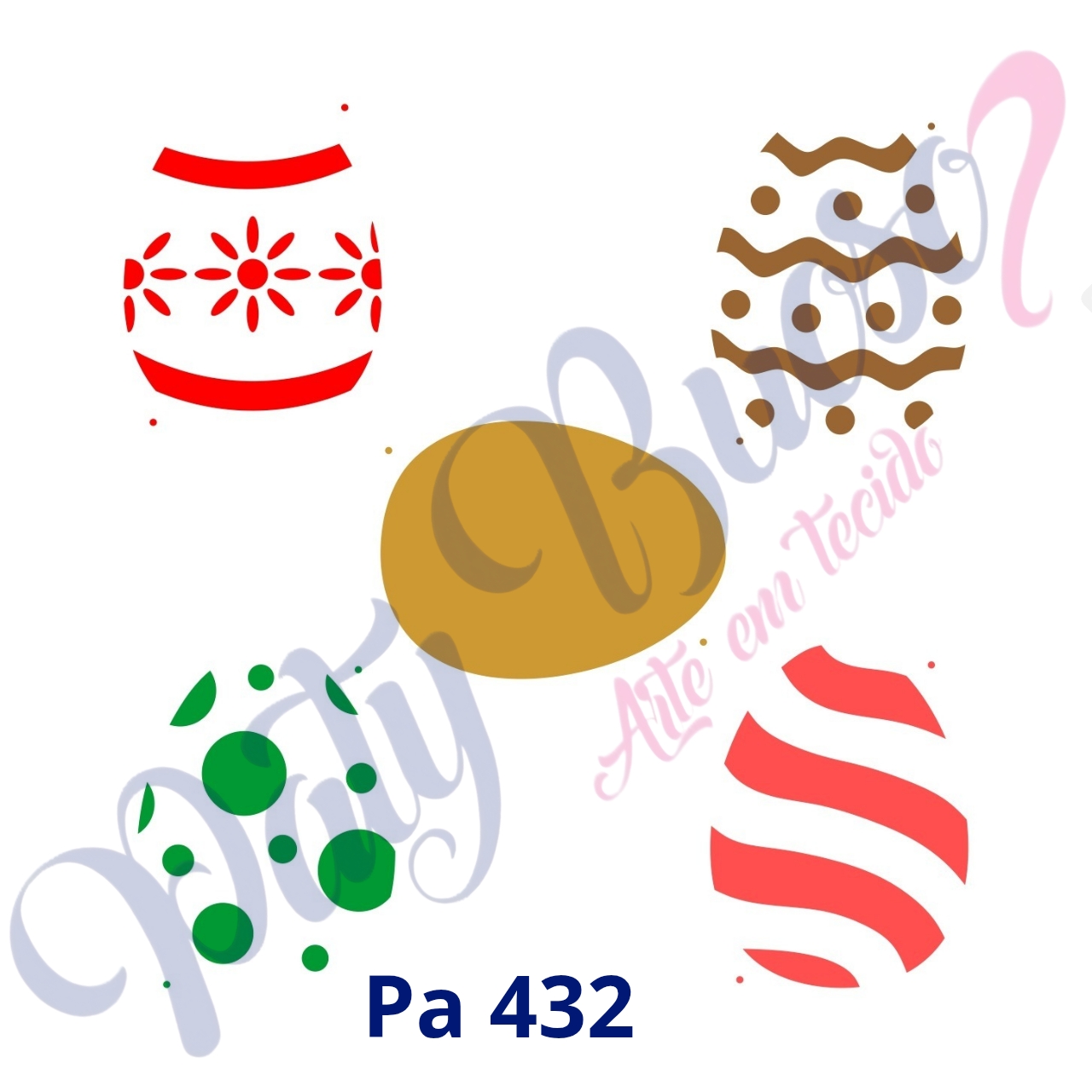 Pa 432 _ Ovinhos para estampa - 14x14 - Imagem 2